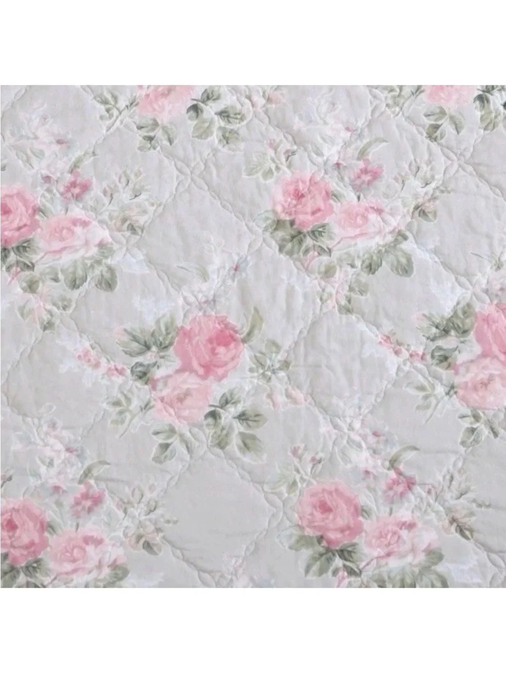 Laura Ashley Full/Queen Melany Pink Floral Reversible QUILT 3pc Set 100%Cotton